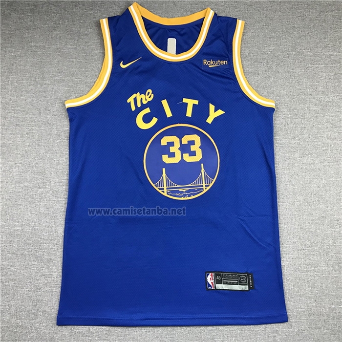 Camiseta Golden State Warriors James Wiseman #33 Hardwood Classics 2020 Azul
